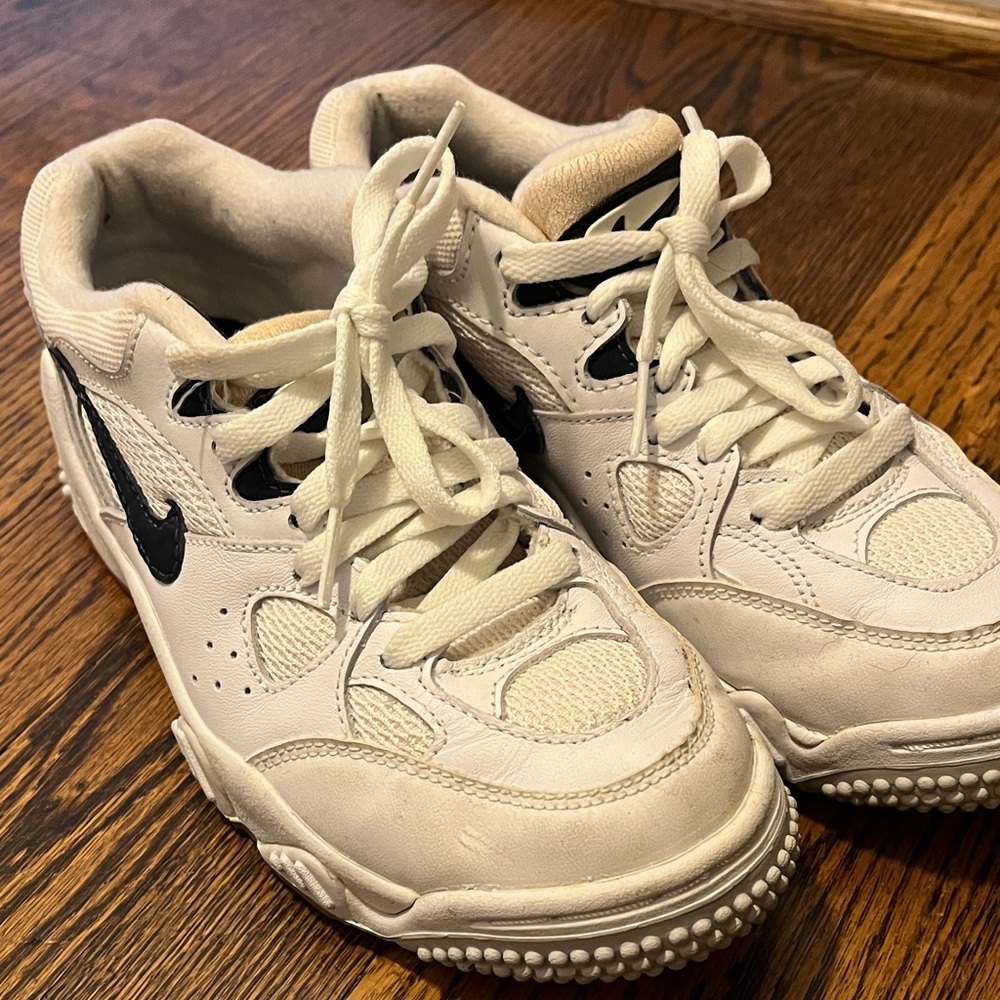 Nike Cream and Black Athletic Shoes